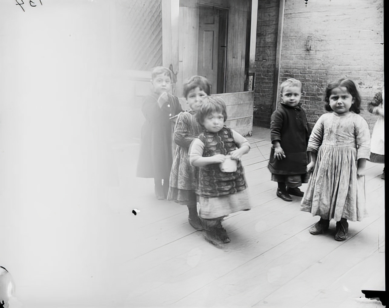 Present tenants of John Ericsson's former house, now the Beach Street Industrial School, 1890s.