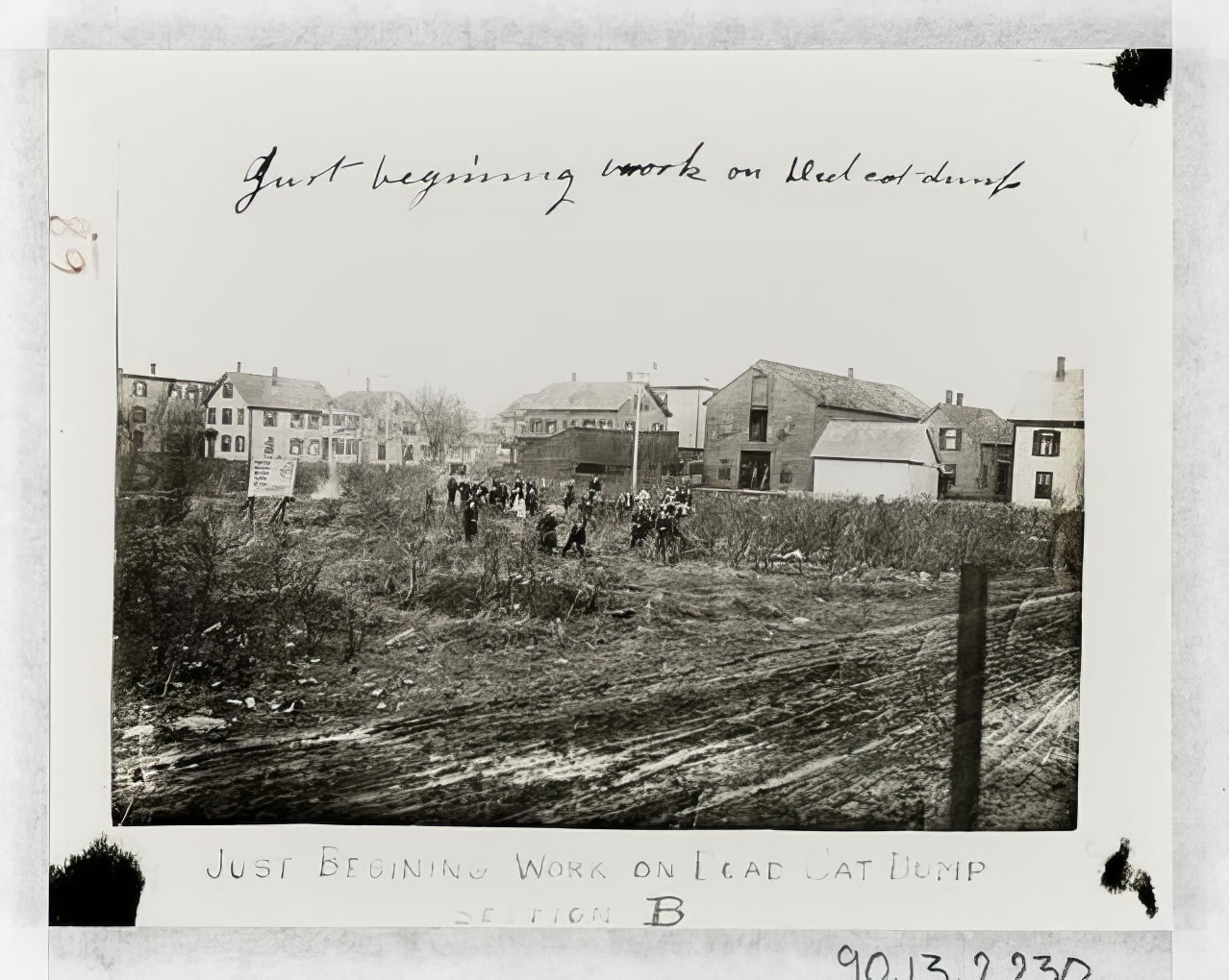 Work beginning on a dead cat dump, 1890s.