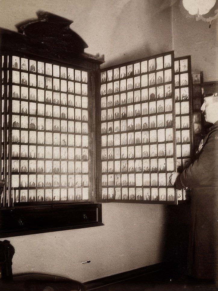 The "Rogue's Gallery" at Police Headquarters, 1890s.