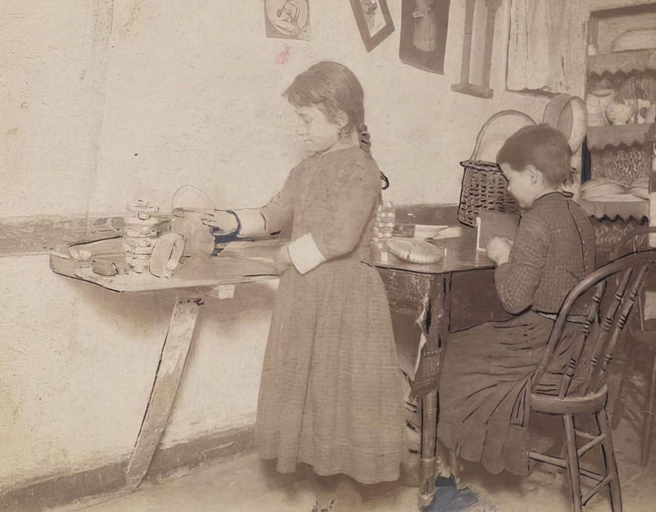 "Little Susie at Her Work," Gotham Court, 1890s.