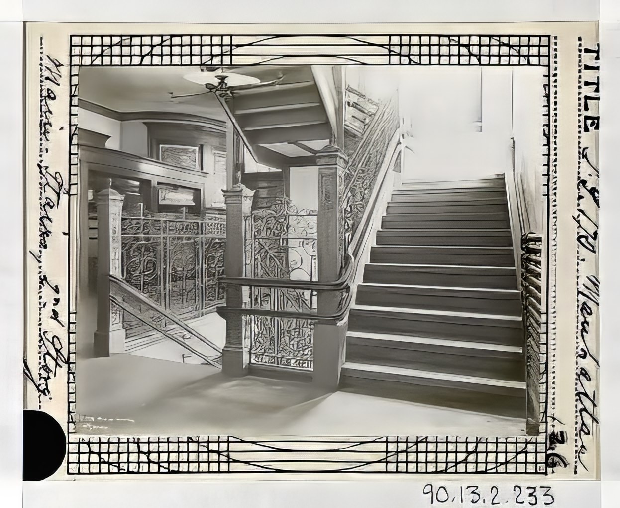 A stairway at Public School No. 170, 1900.