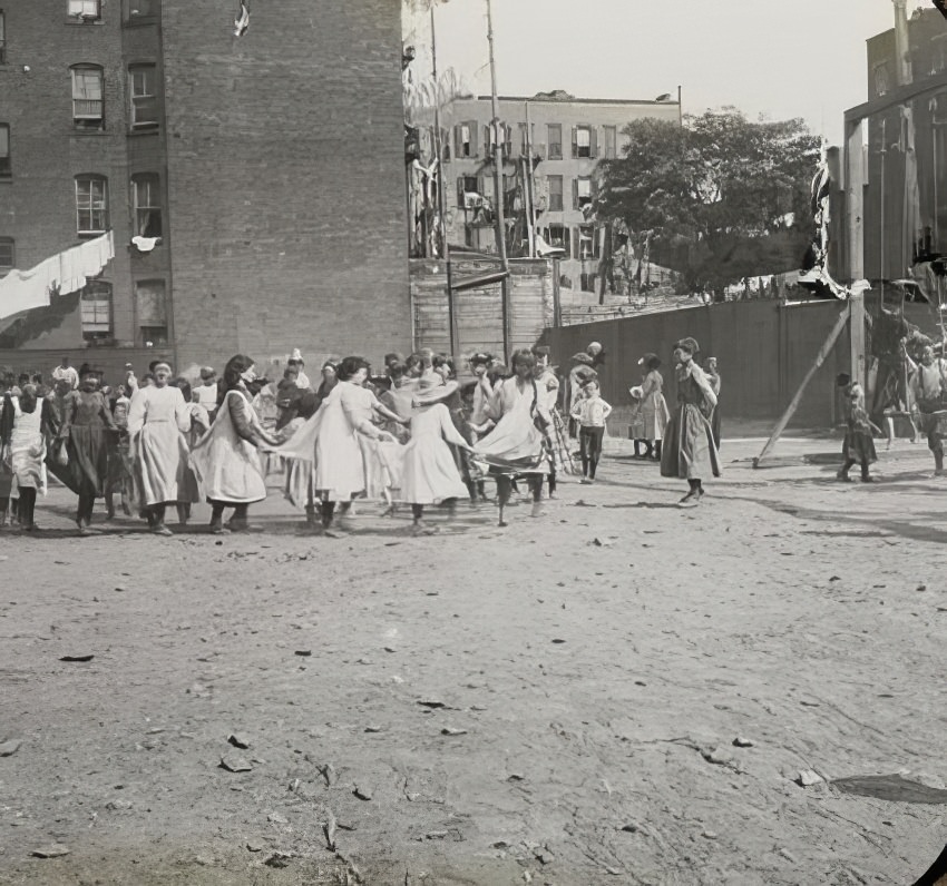 Poverty Gap transformed into a playground, 1890s.