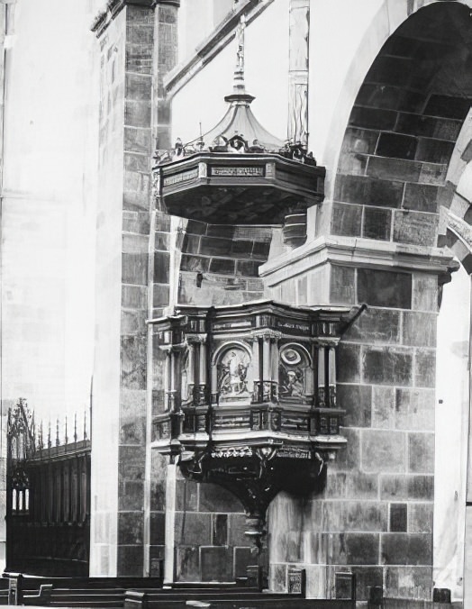 Ribe, the pulpit in the Domkirke, 1904.