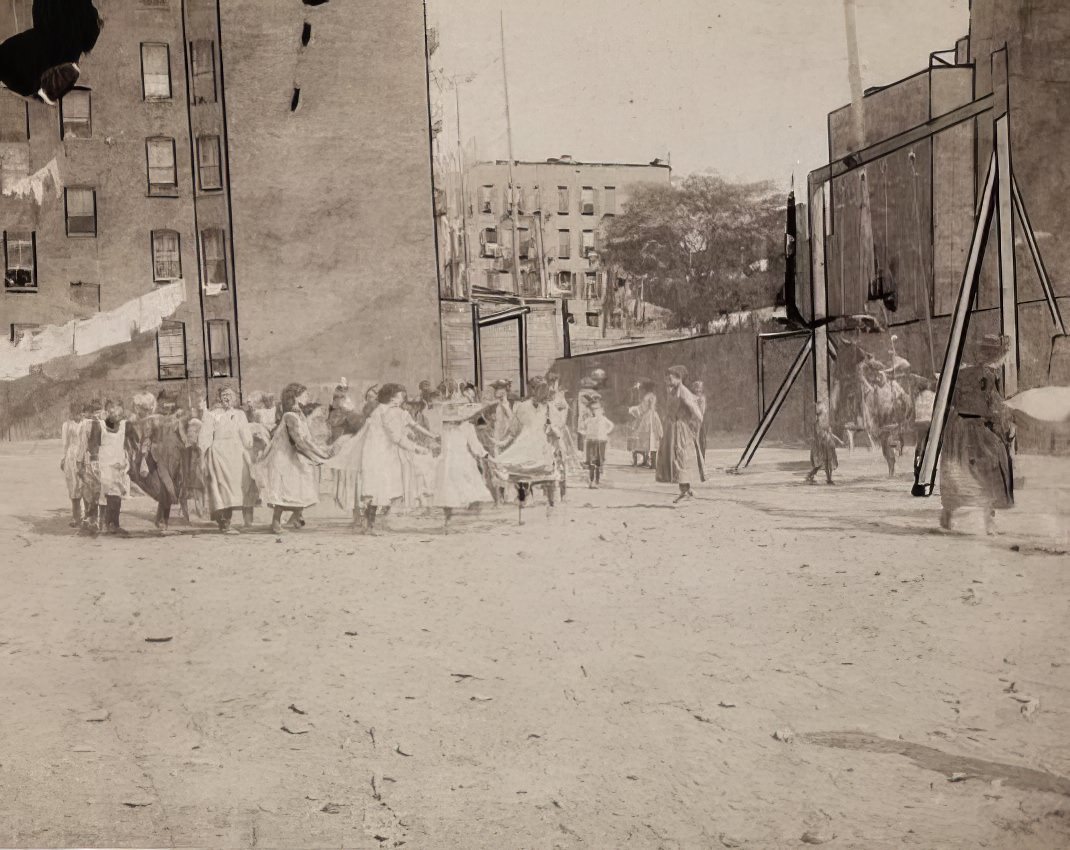 Poverty Gap transformed into a playground, 1890s.