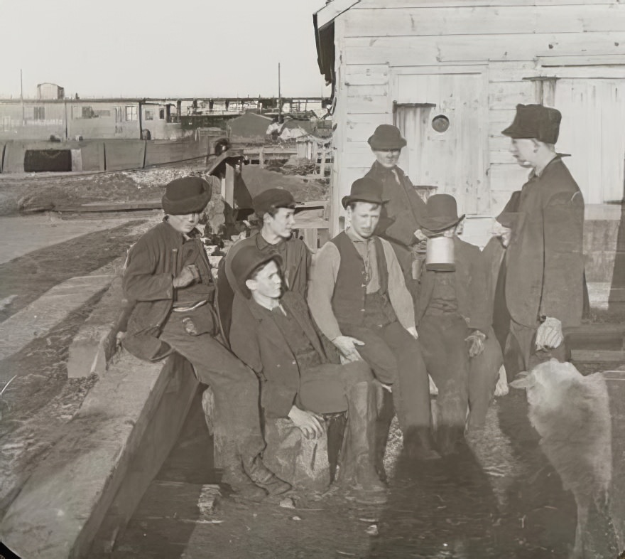 A Growler Gang in session, 1891.