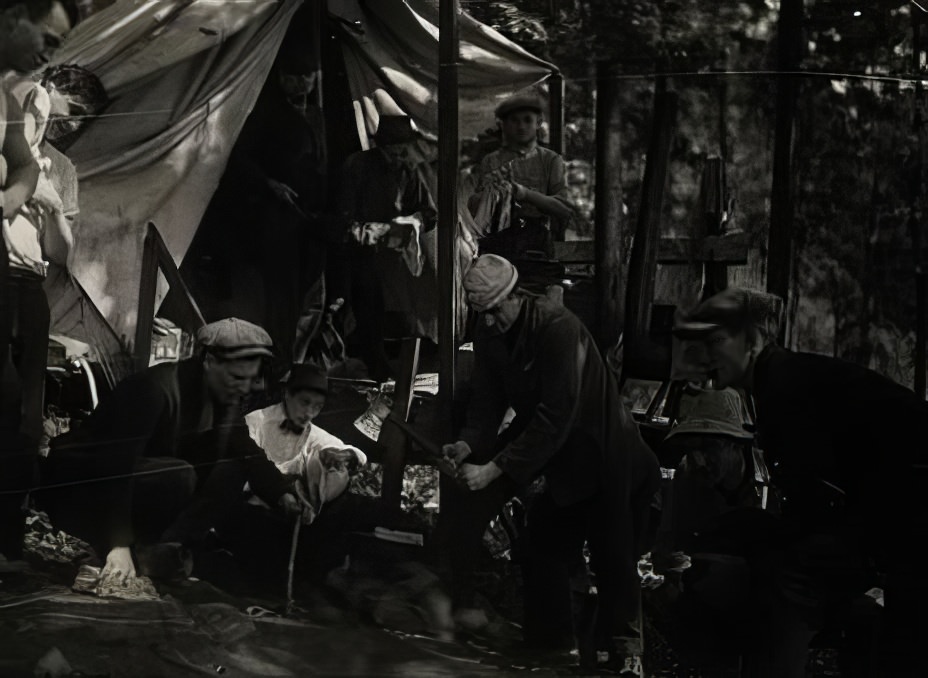 Around the campsite, 1910.