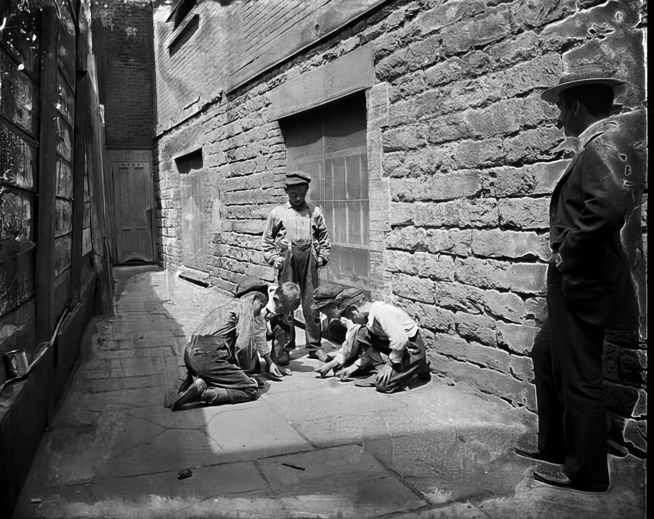 "Shooting Craps: The Game of the Street," Bootblacks and Newsboys, 1894.