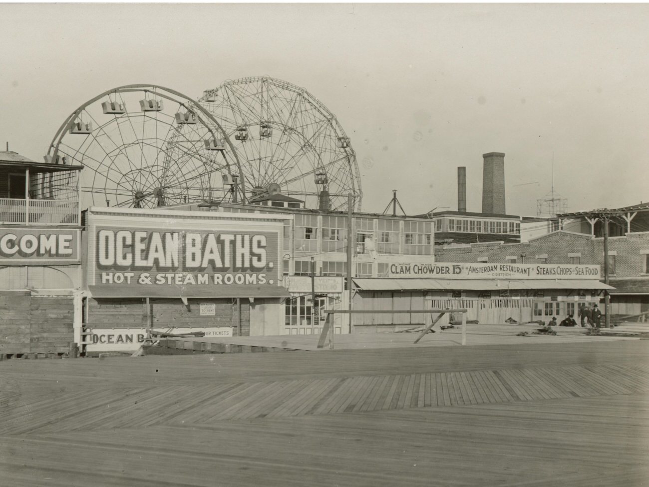 Looking Northeast from Boardwalk, Near West 12th Street, Showing Present Character of Buildings, 1922