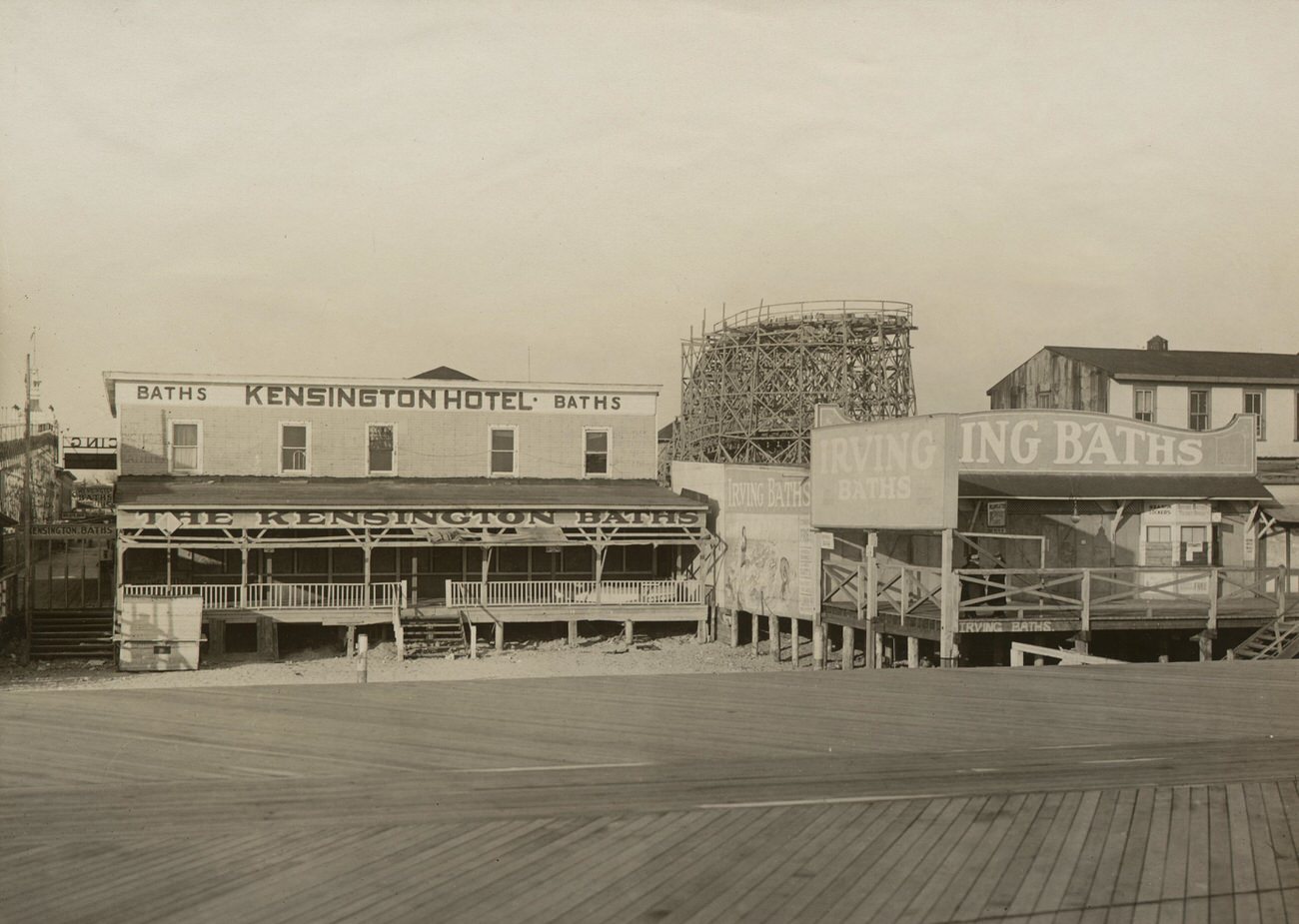 Looking Northeast from Boardwalk, Near West 16th Street, Showing Present Character of Buildings, 1922