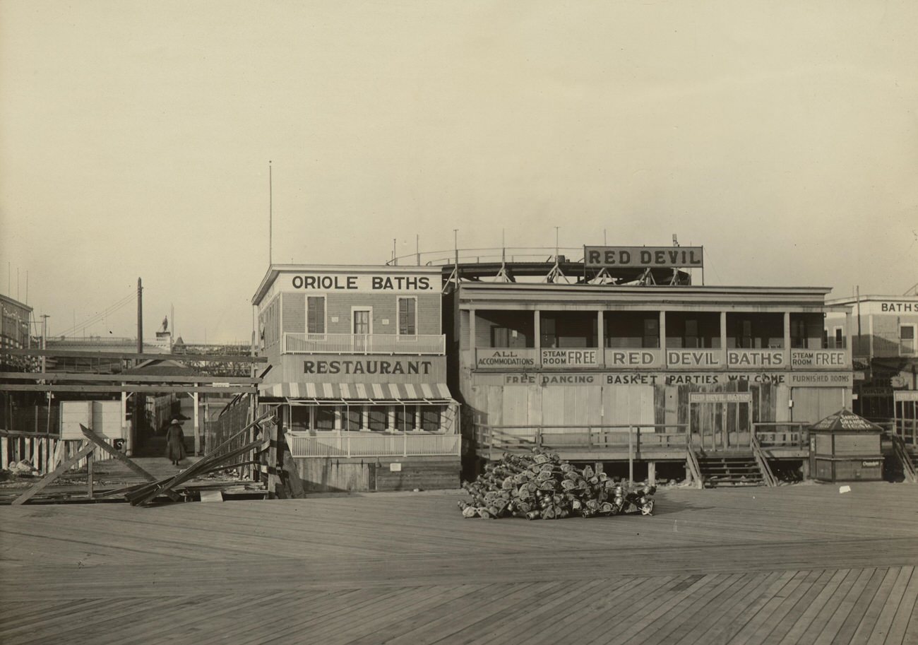 Looking Northeast From Boardwalk, Foot West 16th Street, Showing Present Character of Buildings, 1922