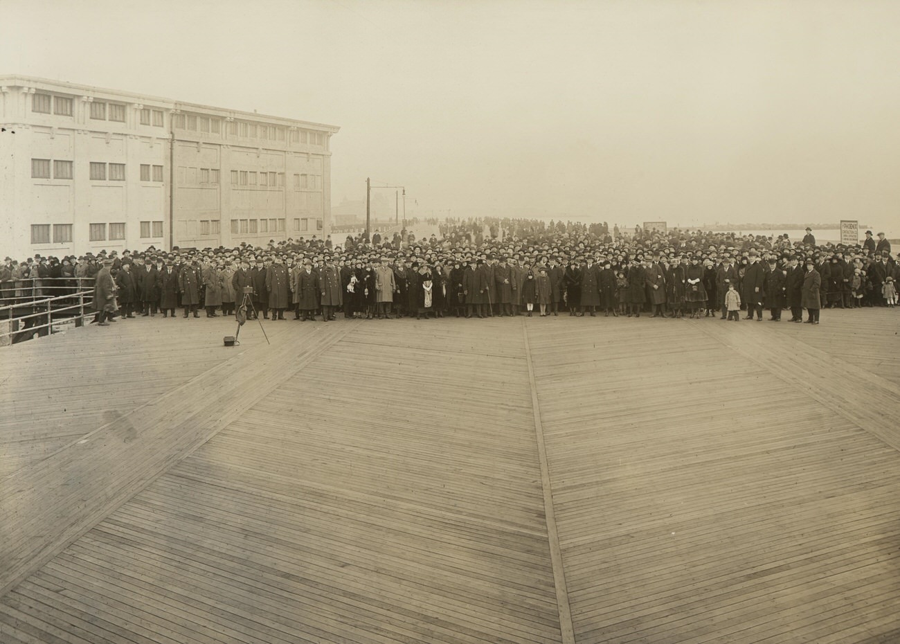 Crowd Awaiting Opening of the Section Between West Fifth Street and West 17th Street, 1922