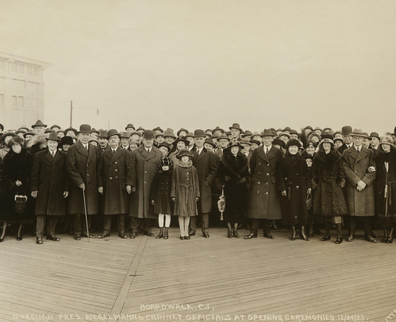 Borough President Riegelmann and Cabinet Officials at Opening Ceremonies, 1922