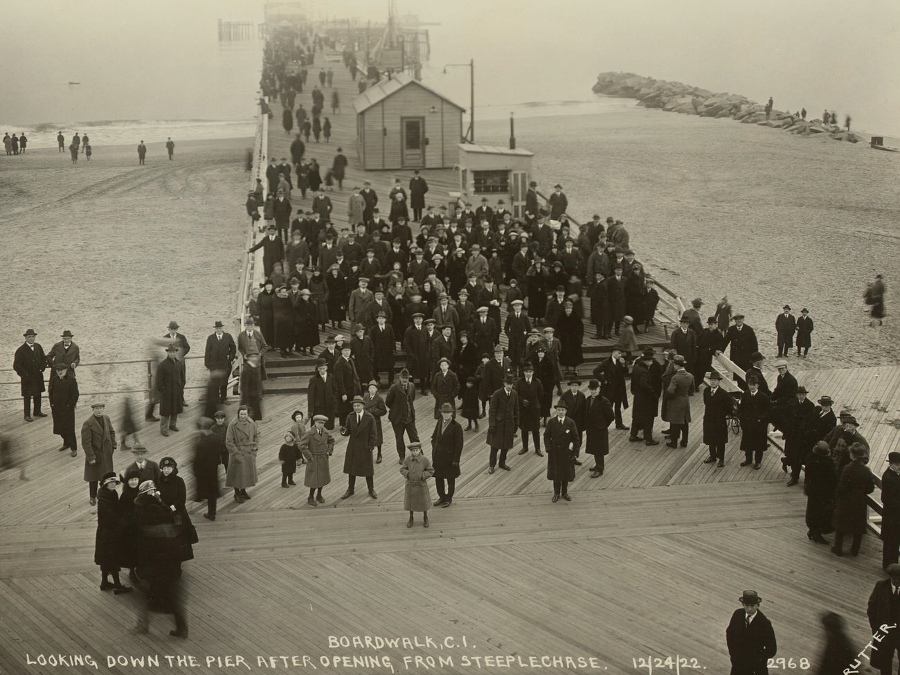 Looking Down the Pier After Opening From Steeplechase, 1922