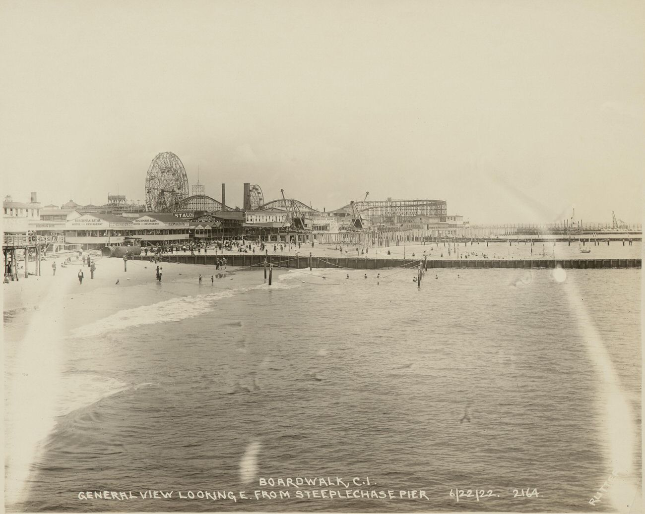 General View Looking East From Steeplechase Pier, 1922