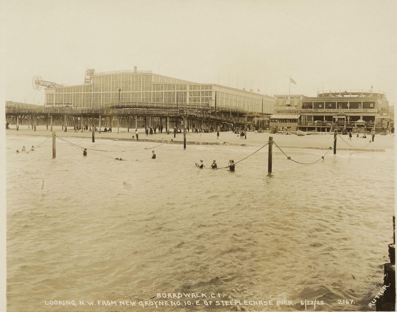 General View Looking North West, End of Steeplechase Pier, 1922