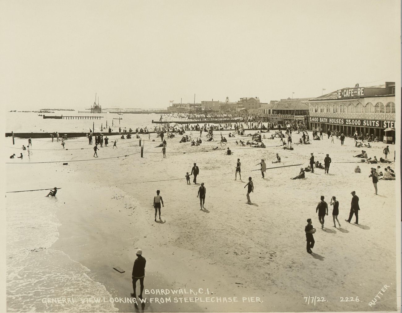 General View Looking West From Steeplechase Pier, 1922