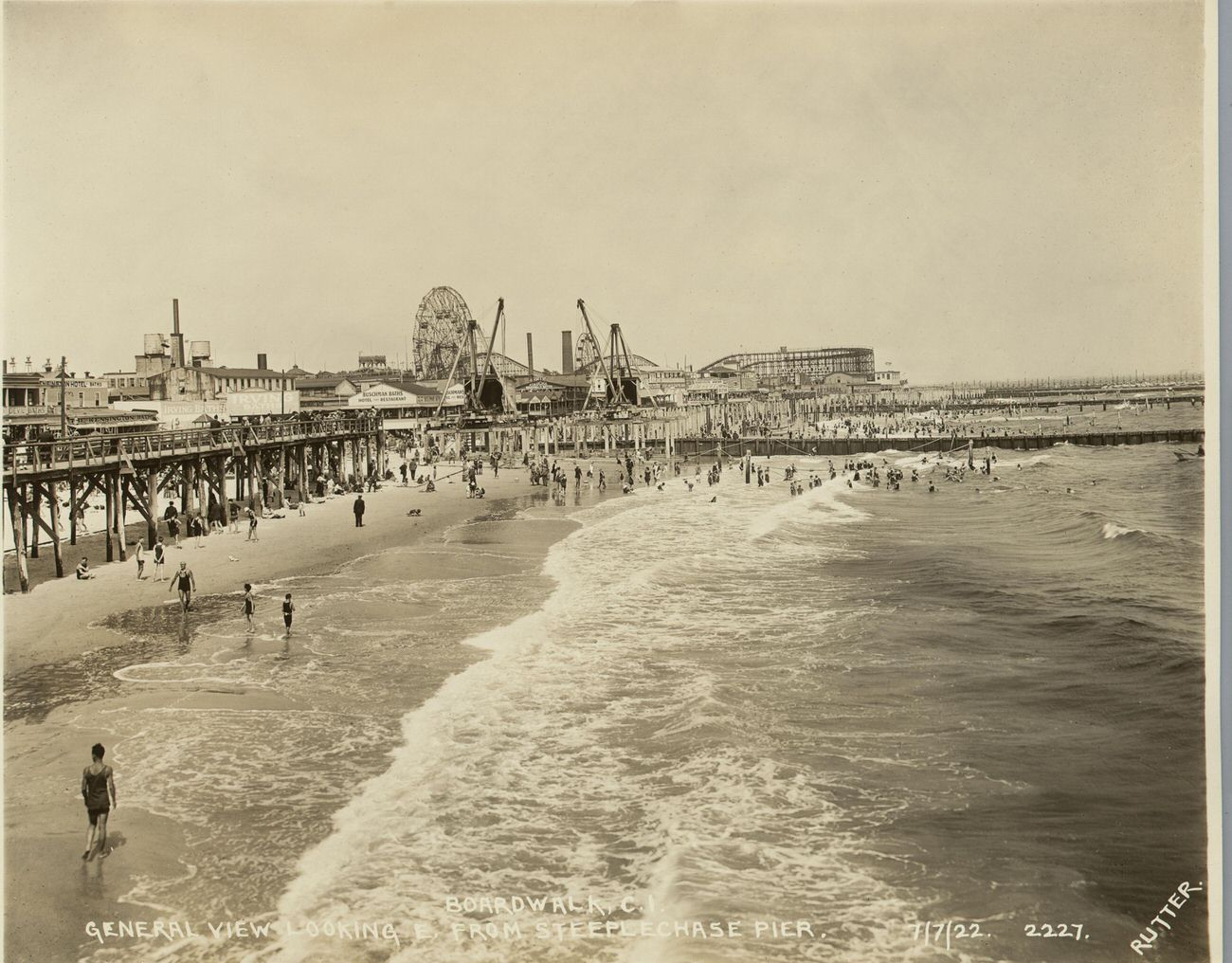 General View Looking East From Steeplechase Pier, 1922