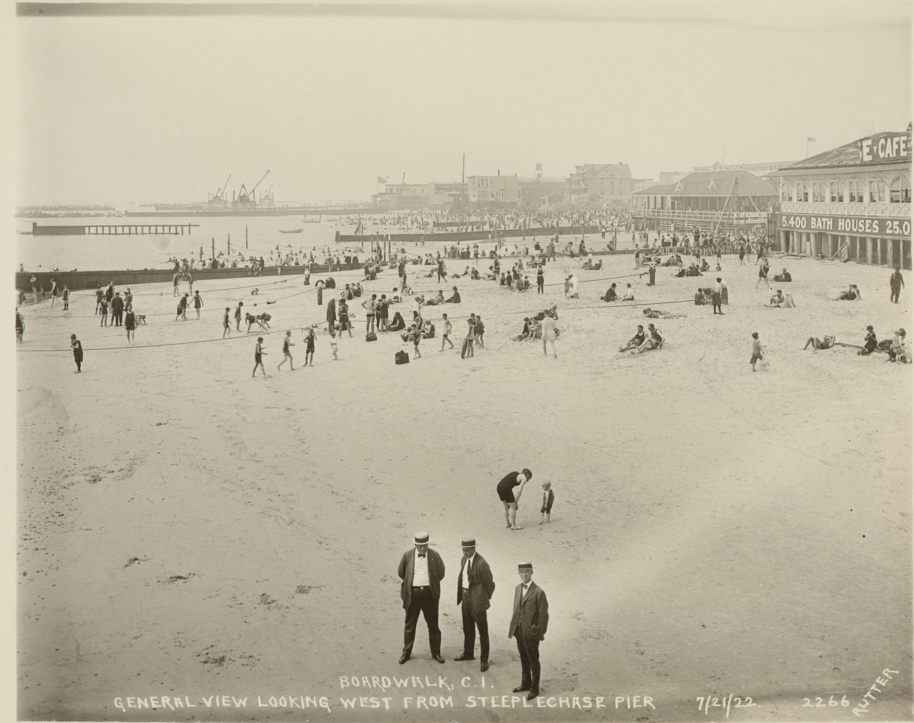 General View Looking West From Steeplechase Pier, 1922