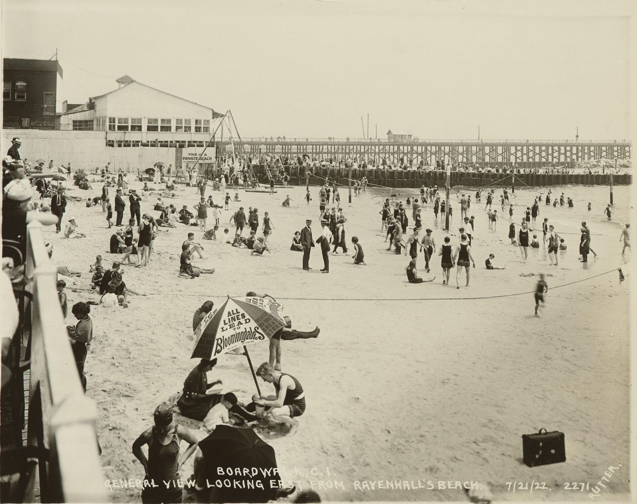 General View Looking East From Ravenalls Beach, 1922