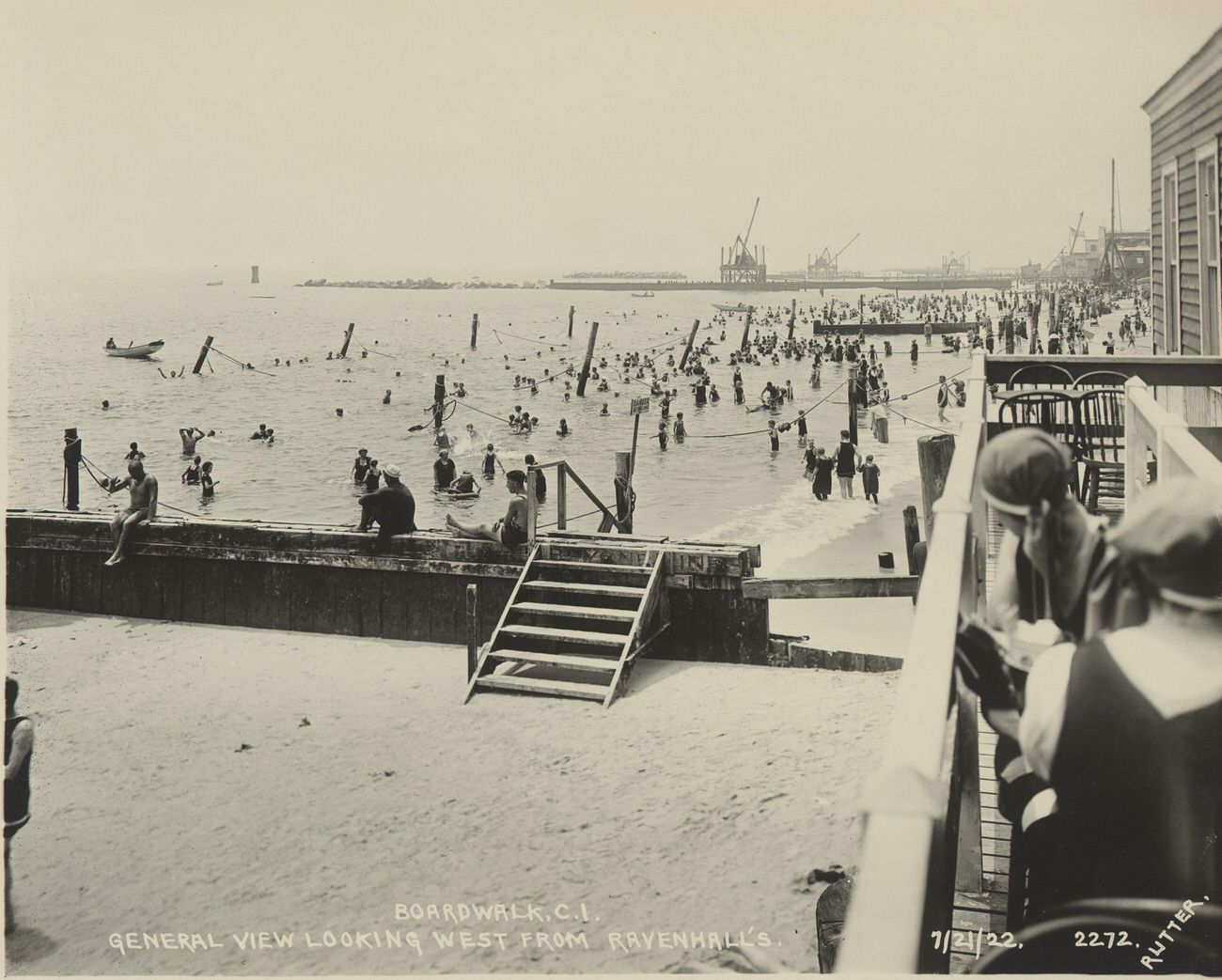 General View Looking West From Ravenalls Beach, 1922