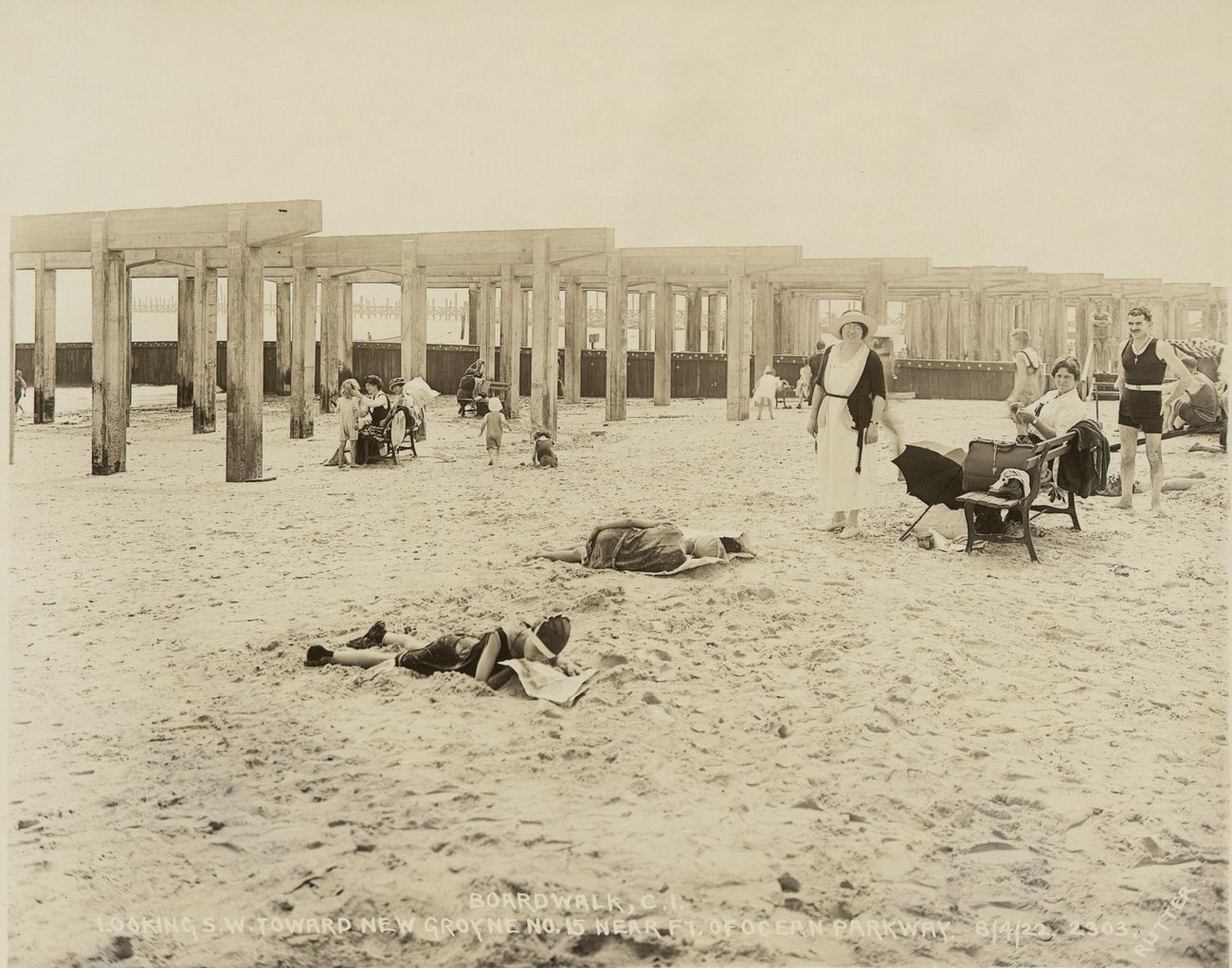 Looking Northeast Toward Near Ocean Parkway, 1922