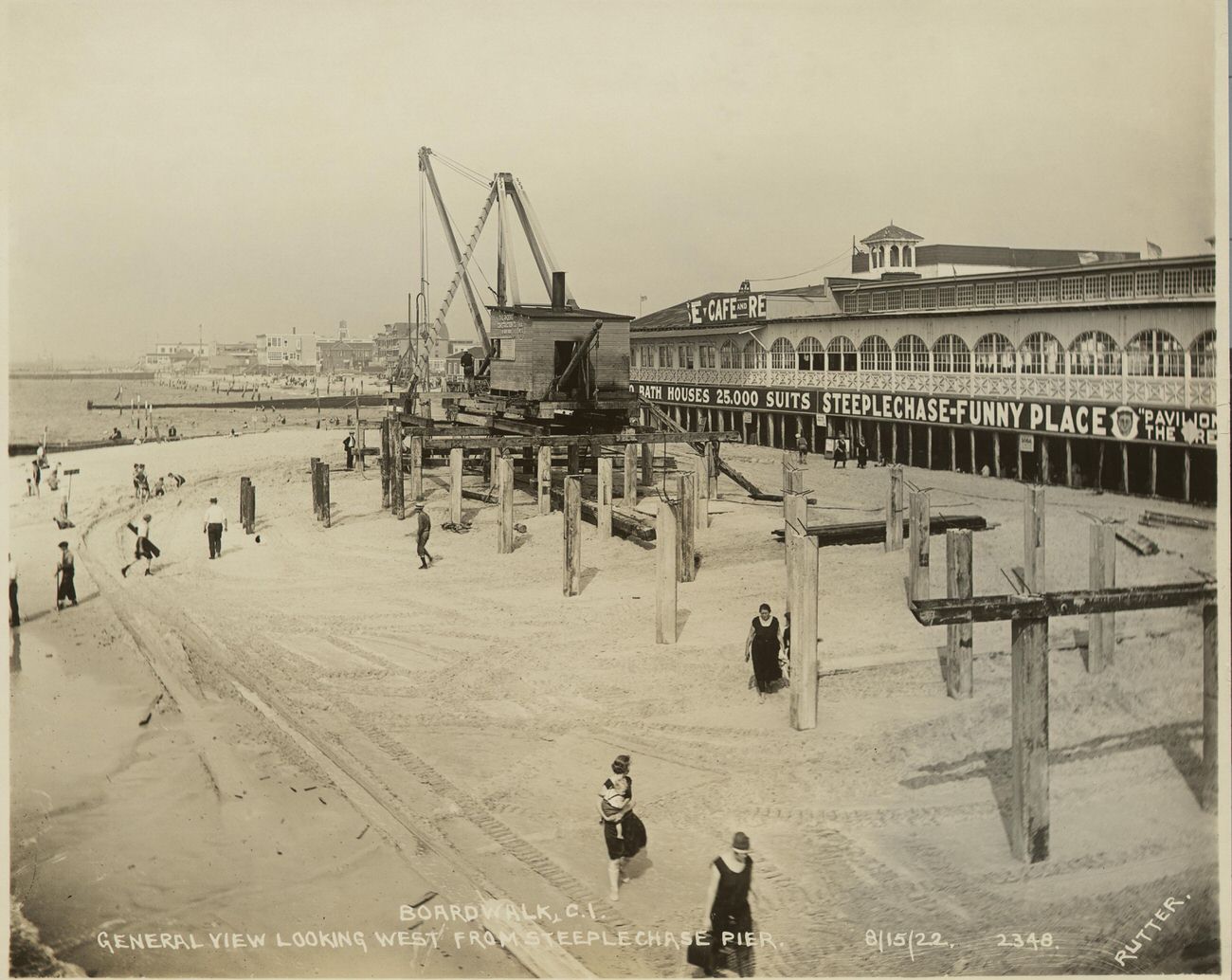 General View Looking West From Steeplechase Pier, 1922