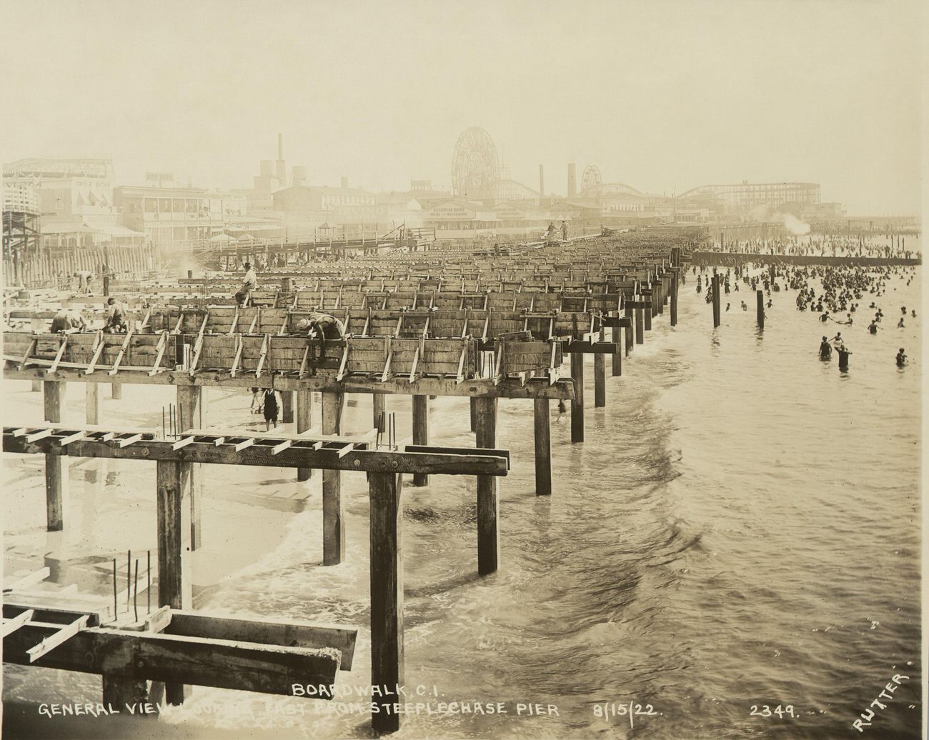 General View Looking East From Steeplechase Pier, 1922