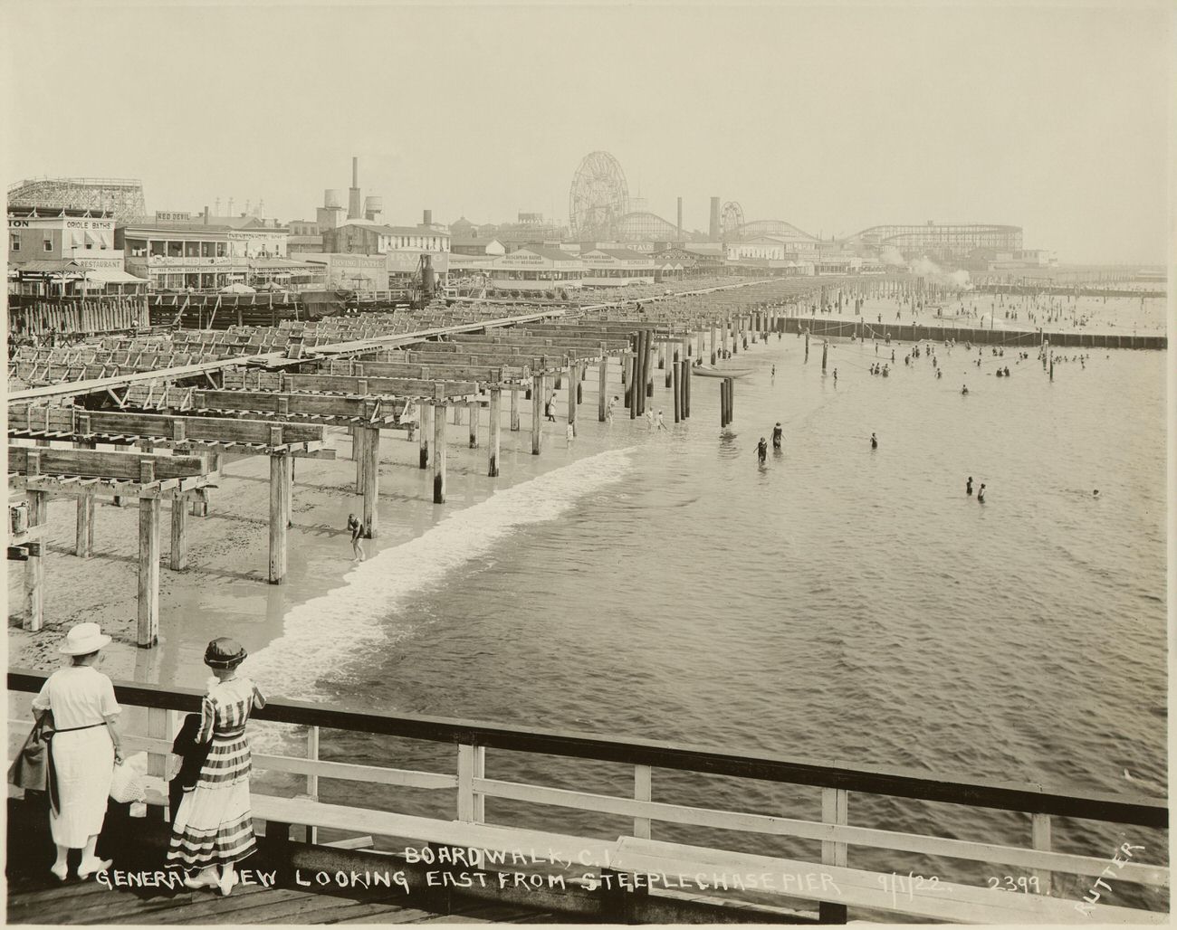 General View Looking East From Steeplechase Pier, 1922