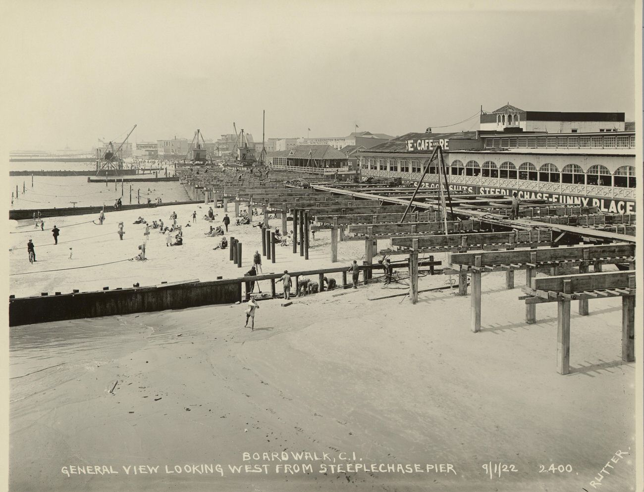 General View Looking West From Steeplechase Pier, 1922