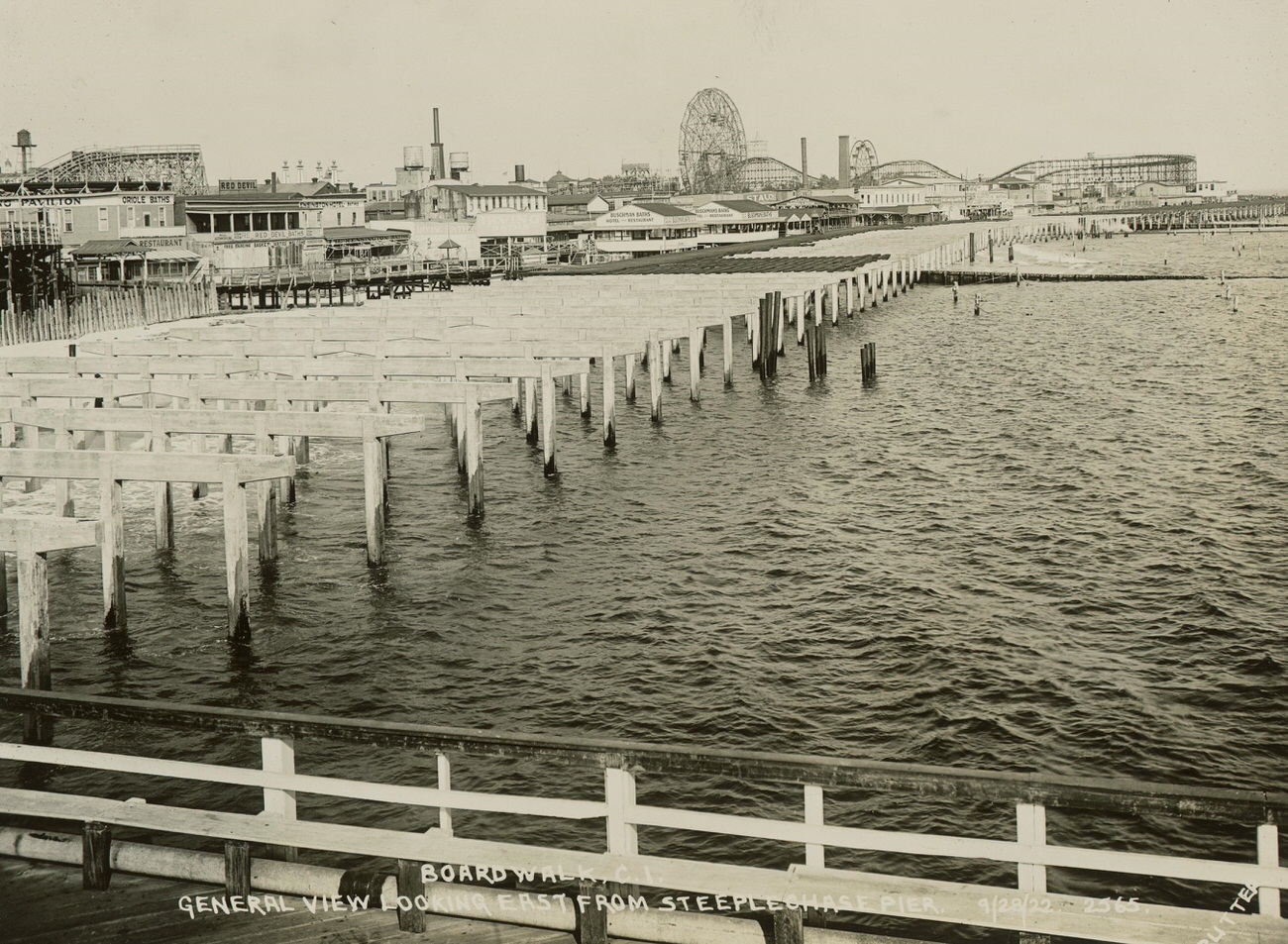 General View Looking East From Steeplechase Pier, 1922