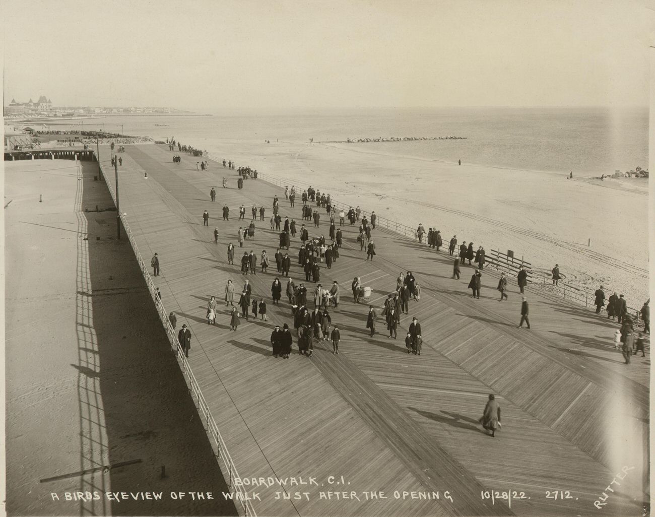 Bird’s Eye View of the Walk, Just After the Opening, 1922