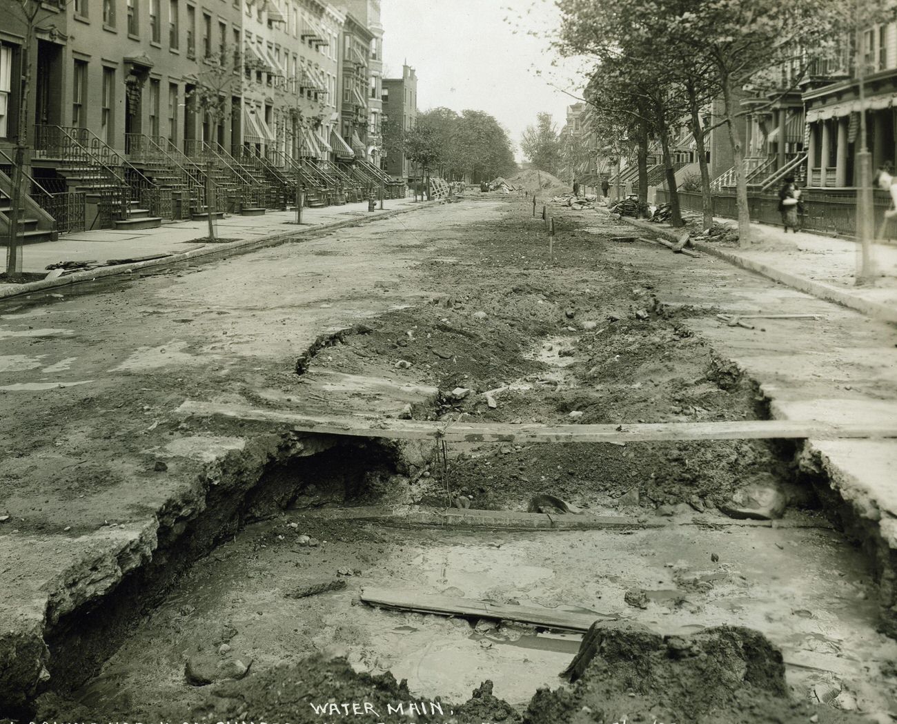 Water Main, Looking North on Cumberland Street From 250 Feet, 1923