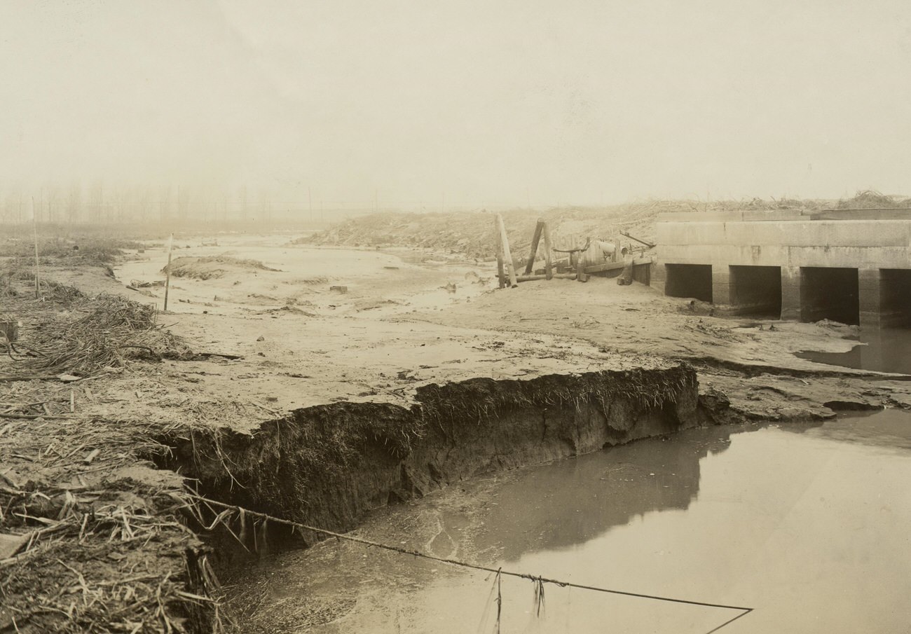 Dredging Fresh Creek, Looking North West at Foot Williams Avenue on Line of Dredging, 1924