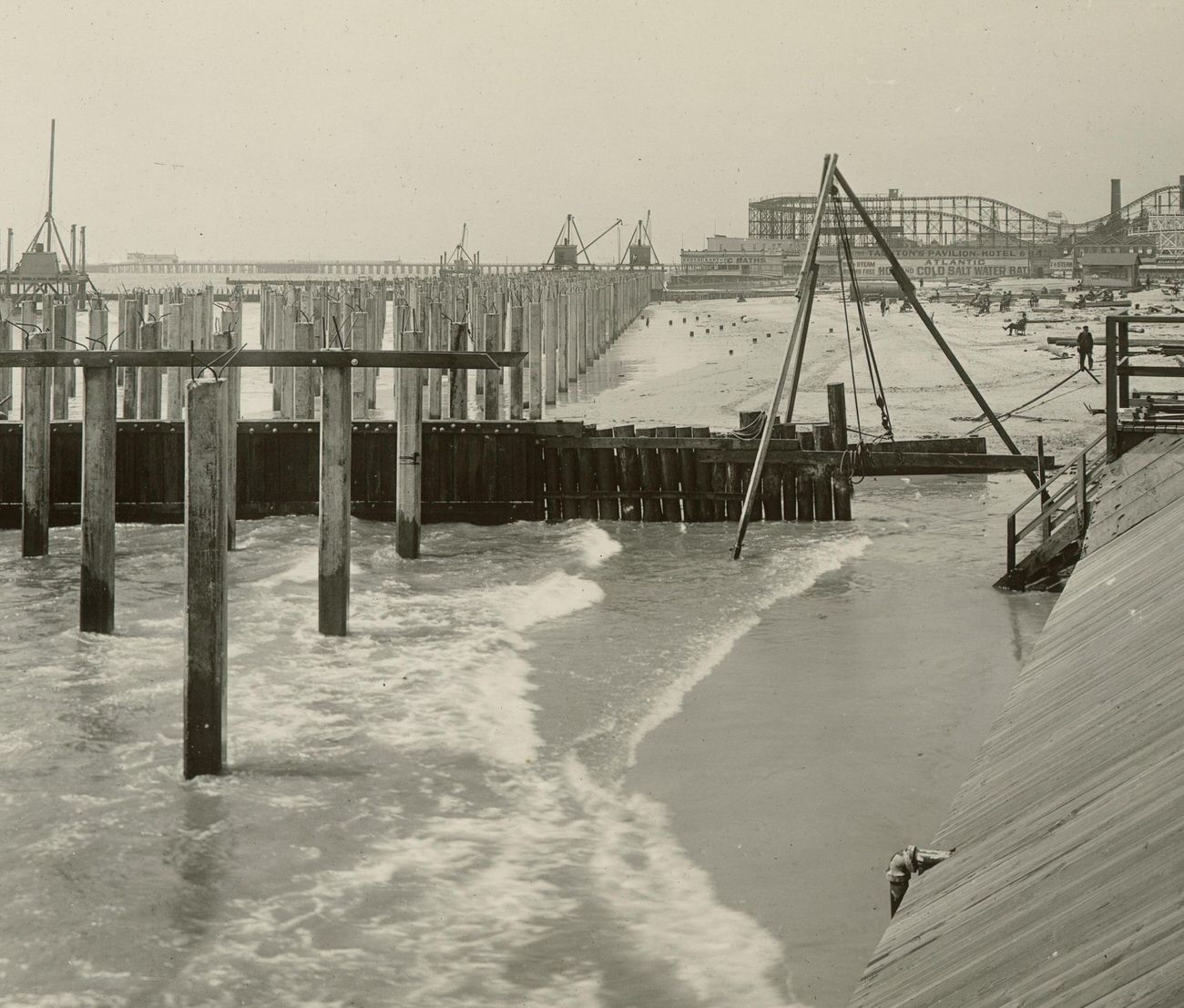 Boardwalk, Coney Island General View Looking West From Municipal Bath, 1922