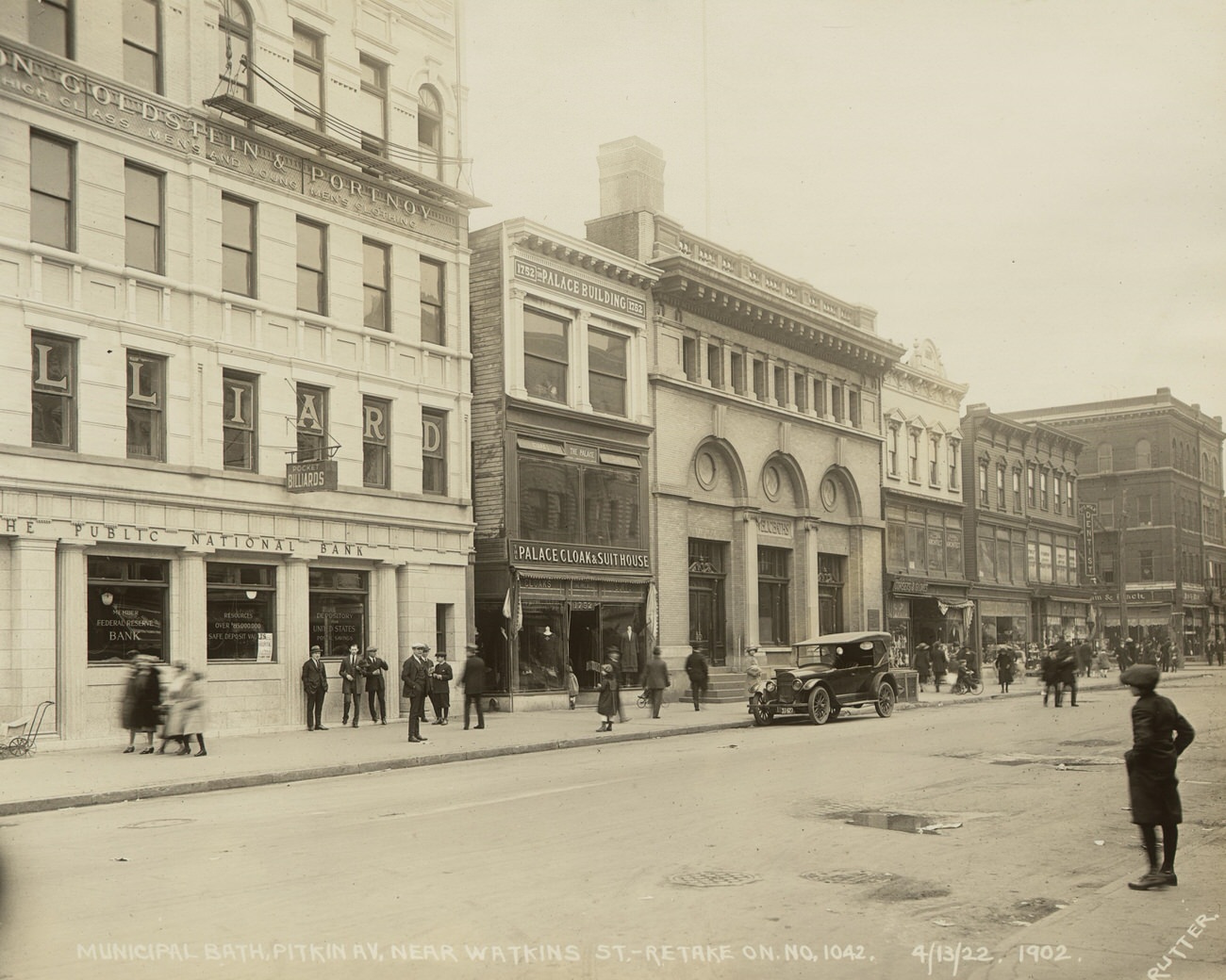 Municipal Bath, Pitkin Avenue Near Watkins Street, 1922