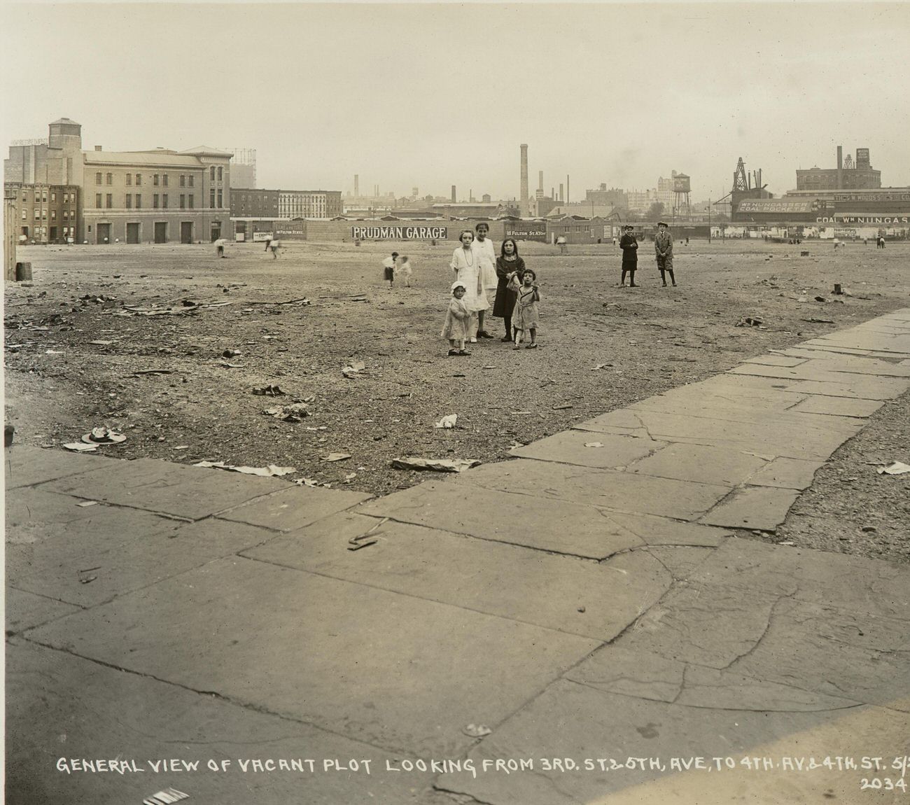 General View of Vacant Plot Looking From Third Street and Fifth Avenue to Fourth Avenue and Fourth Street, 1922