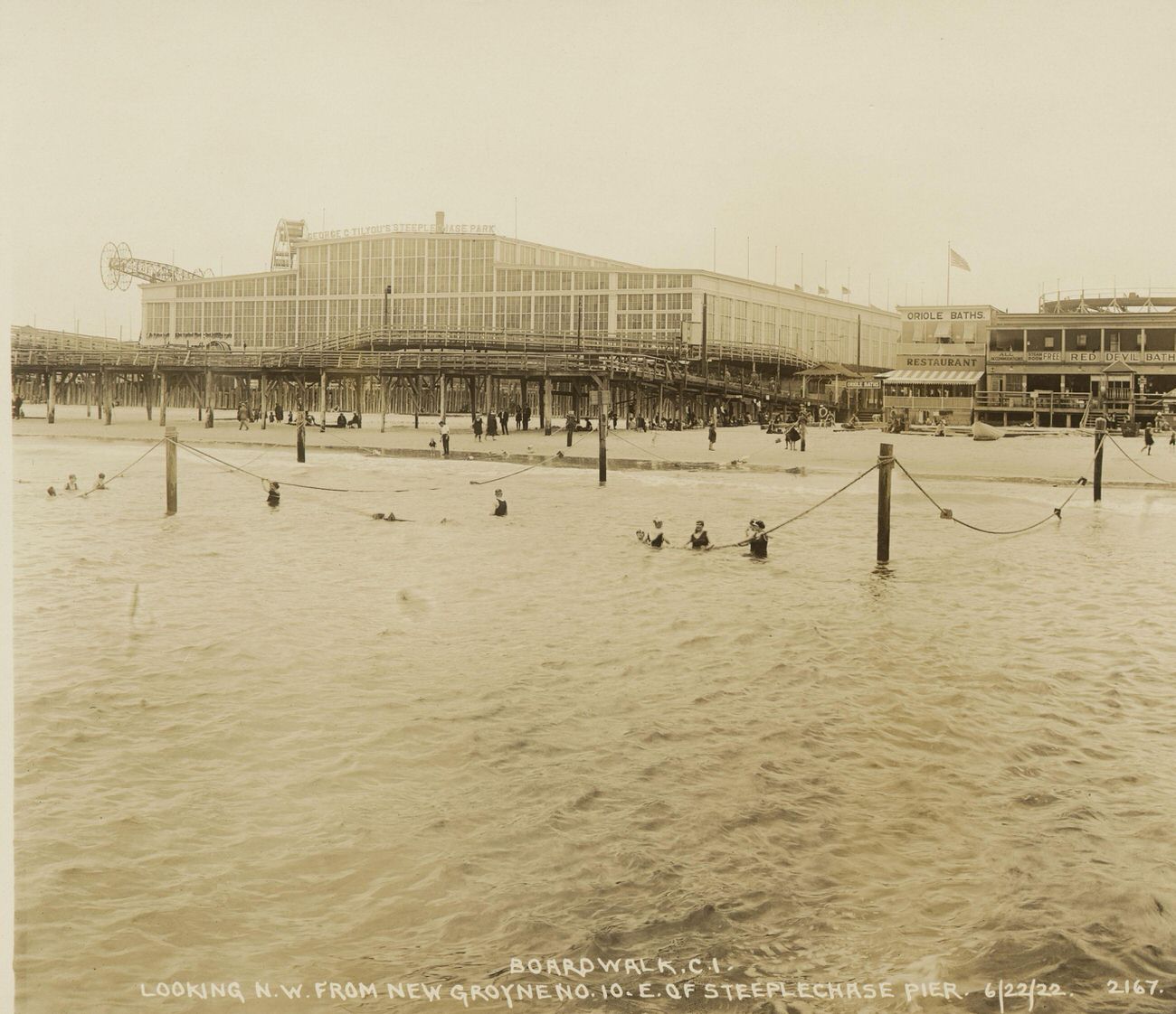 General View Looking North West, End of Steeplechase Pier, 1922