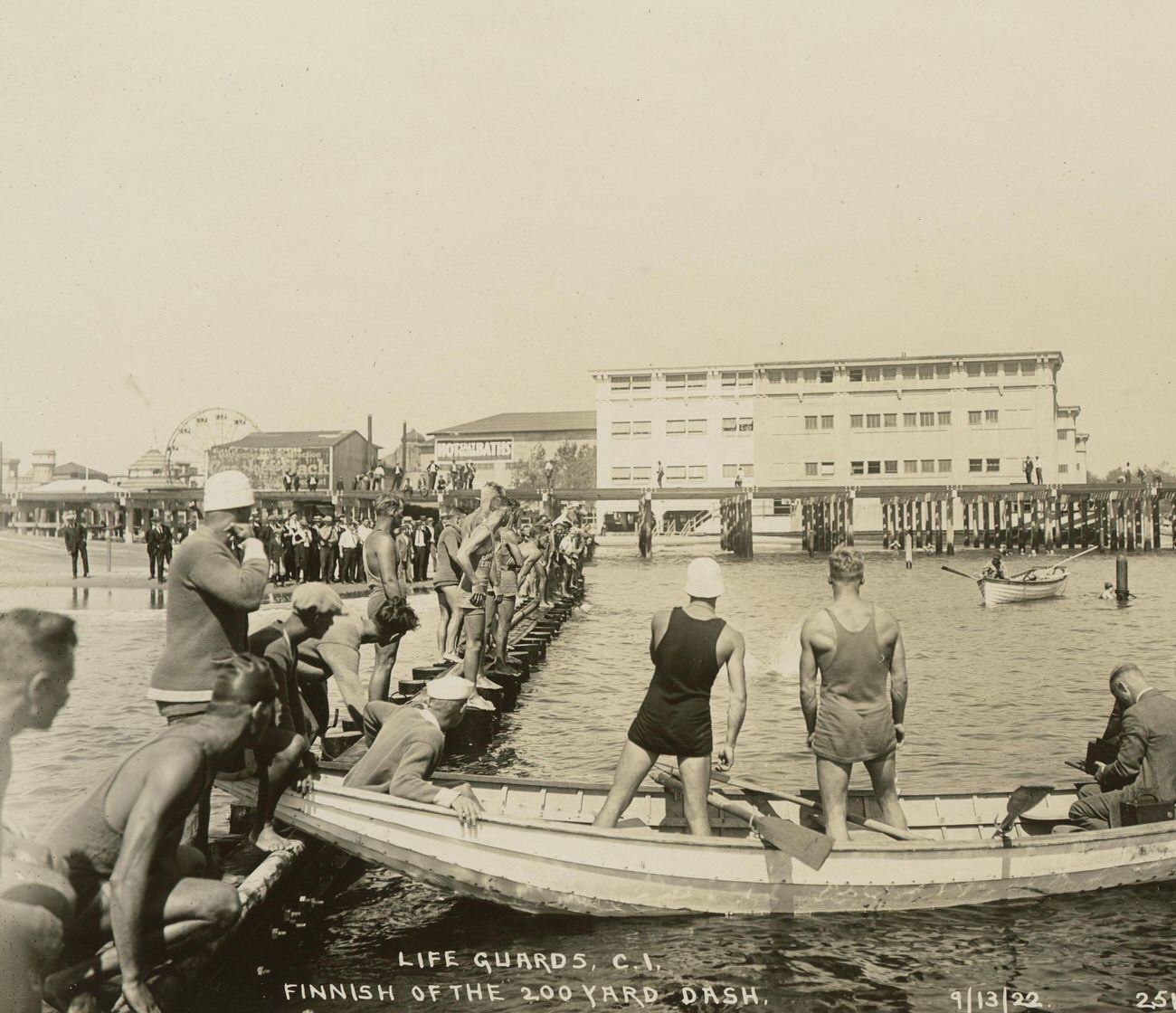 Life Guards at Coney Island, Finish of the 200 Yard Dash, 1922