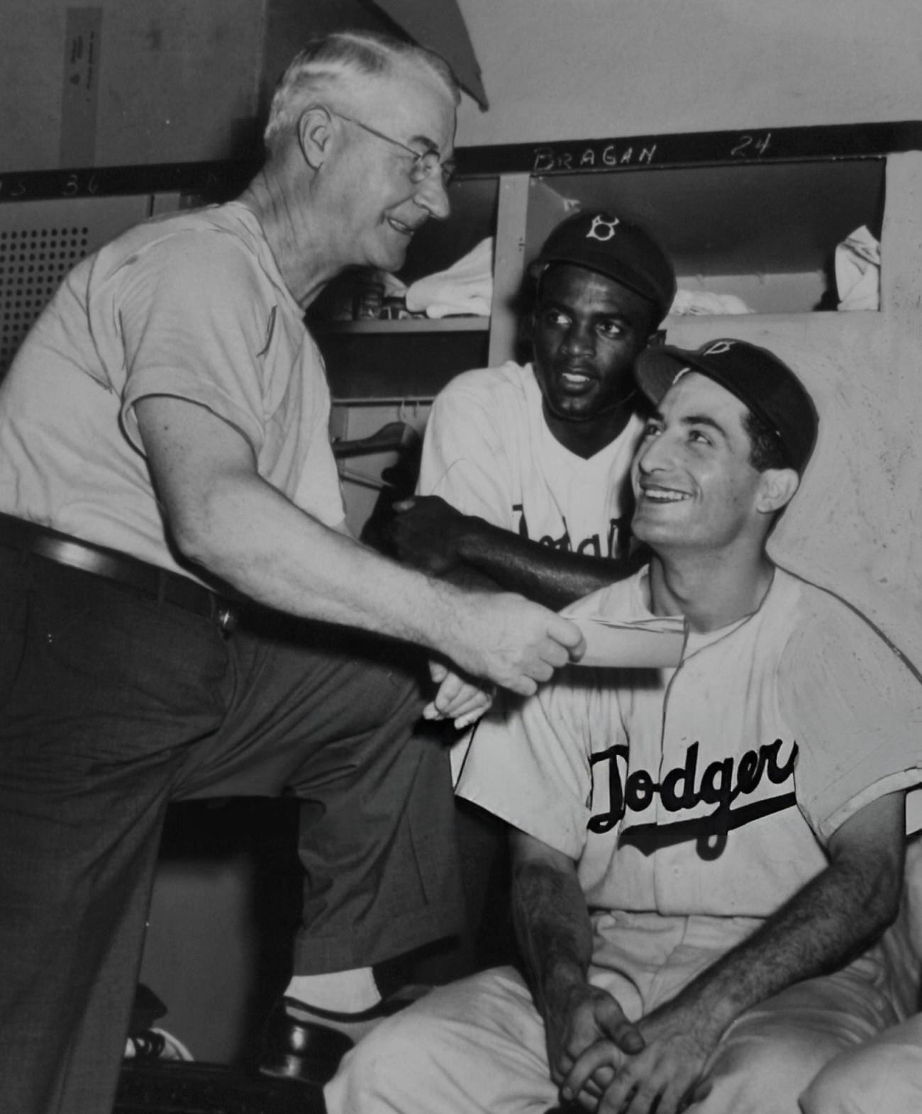 Jackie Robinson of the Brooklyn Dodgers, 1948.