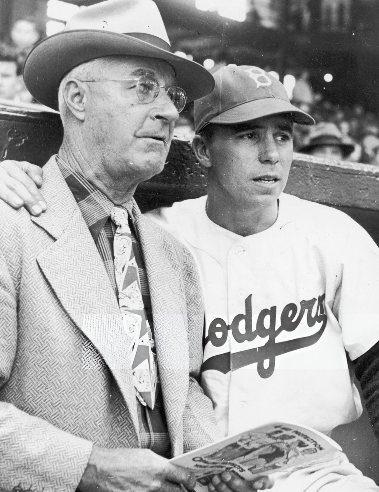 Burt Shotton and Pee Wee Reese, 1940s.