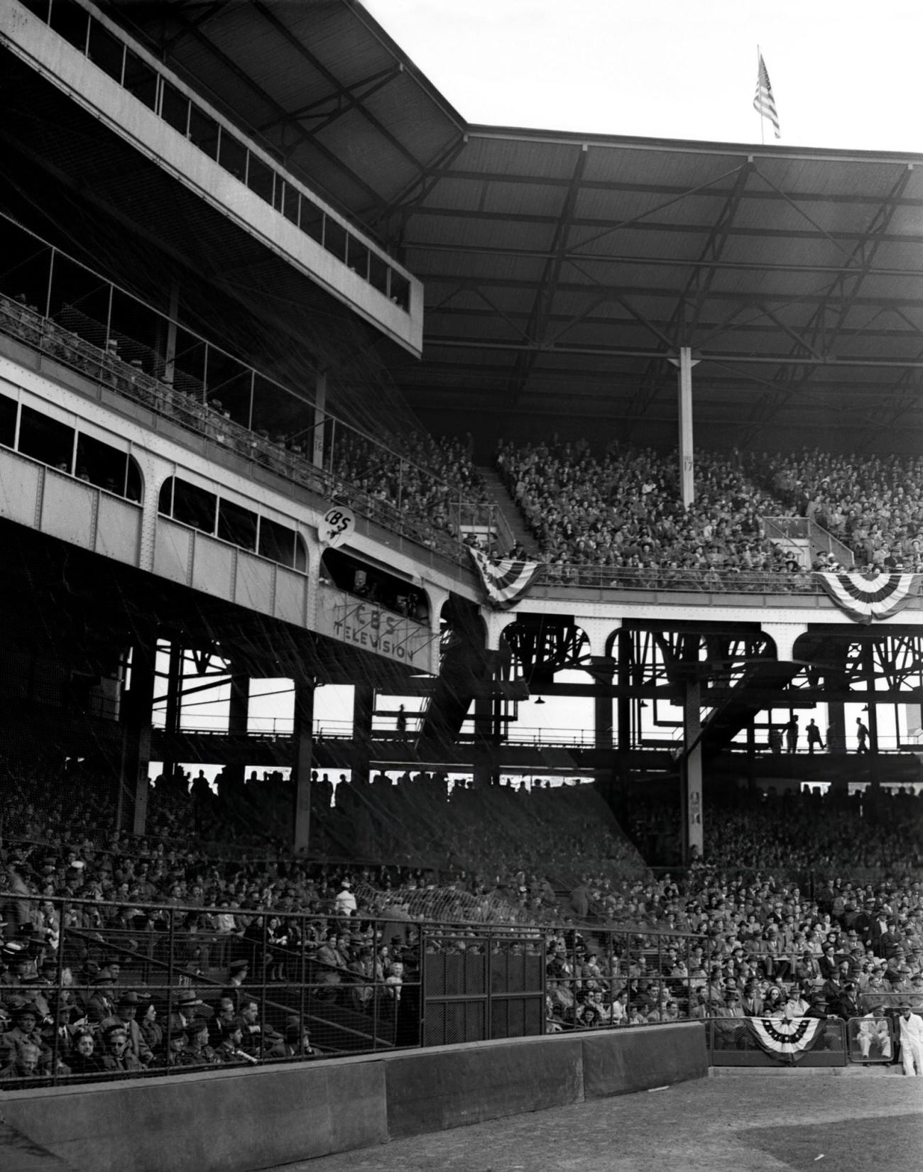 CBS television broadcasting a Dodgers game, 1948.