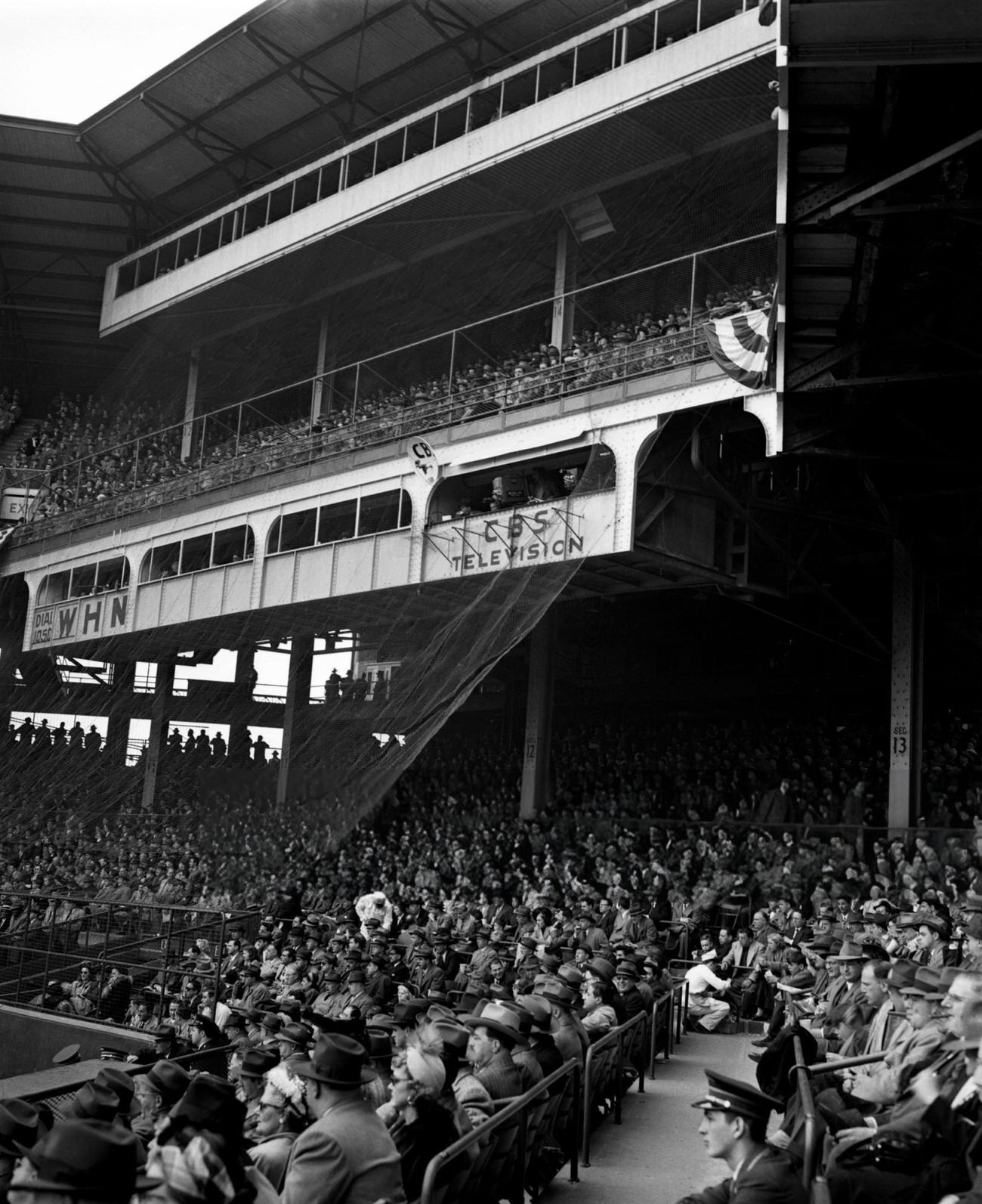 CBS television broadcasting a Dodgers game, 1948.