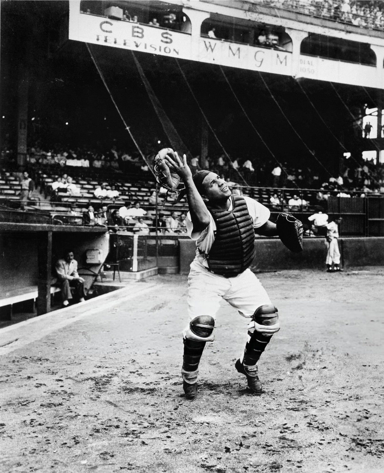 Roy Campanella of the Brooklyn Dodgers, 1940s.