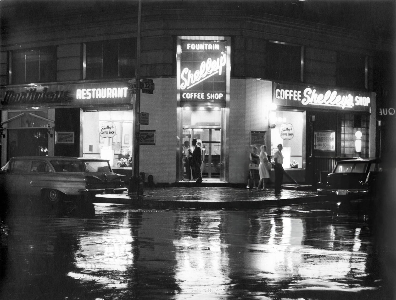 Shelley's Coffee Shop at Broadway and 32nd Street, New York City, 1962.