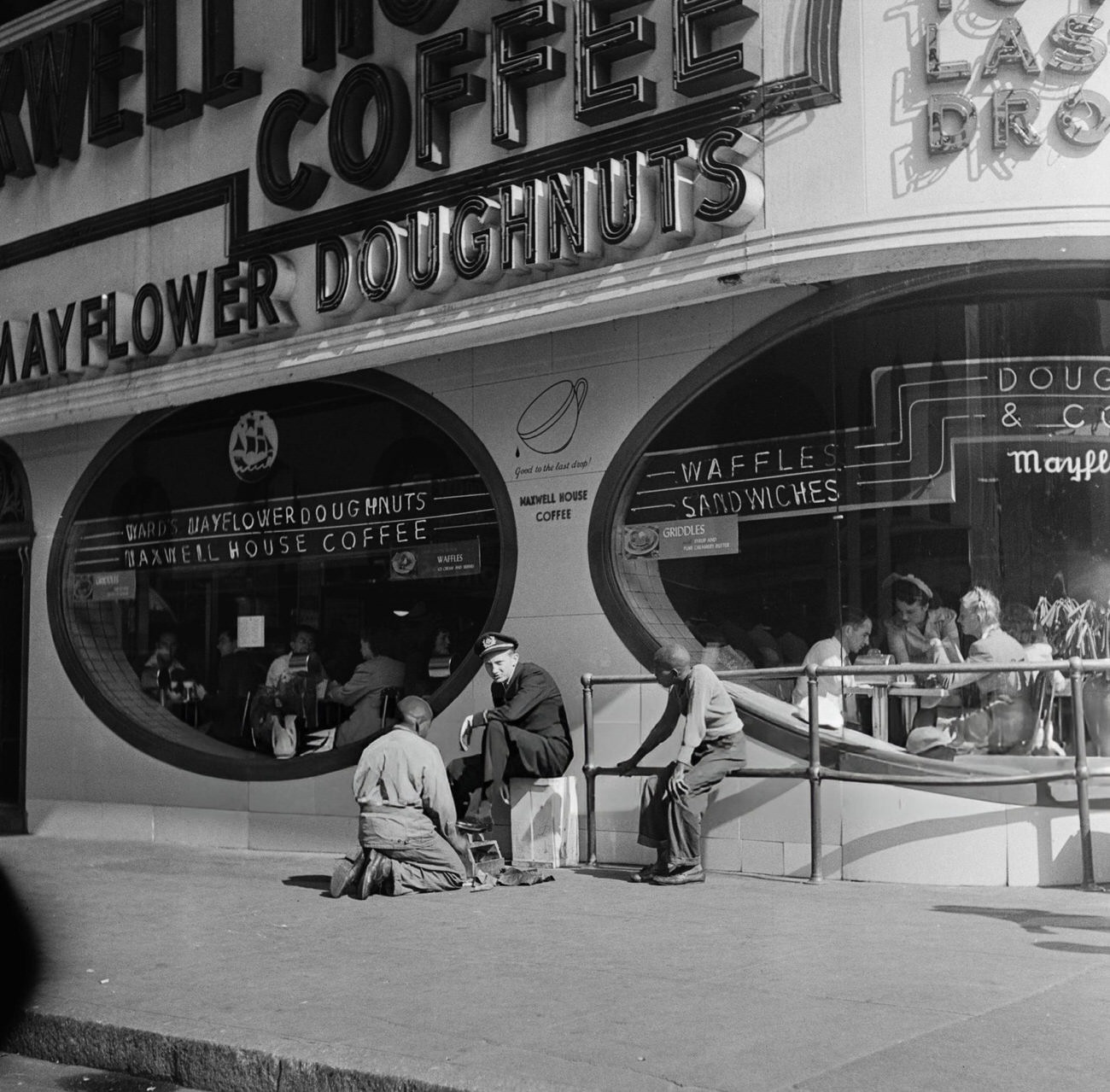 Maxwell House coffee on Broadway, New York City, 1948.