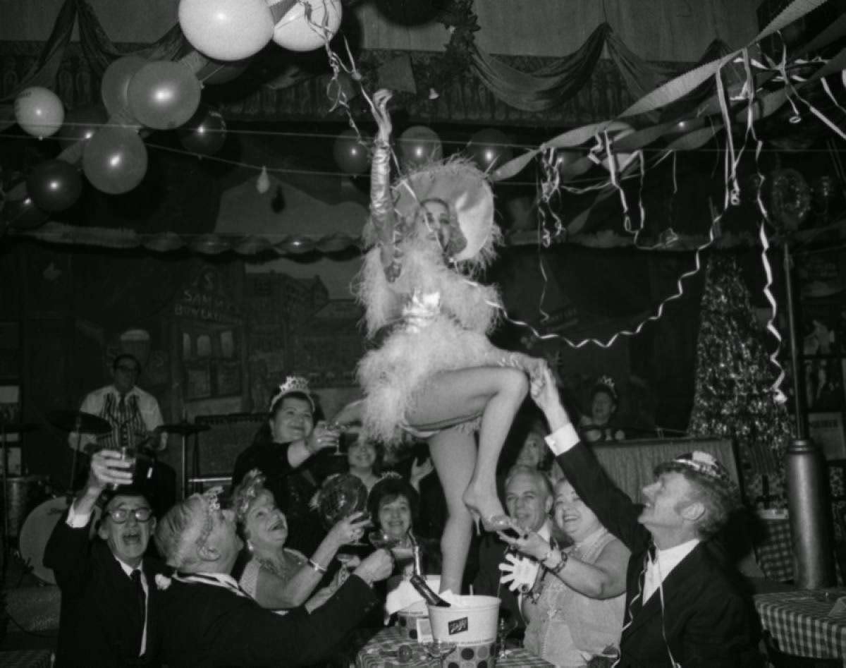 Entertainment at Sammy's Bowery Follies on New Year's Eve, 1970.