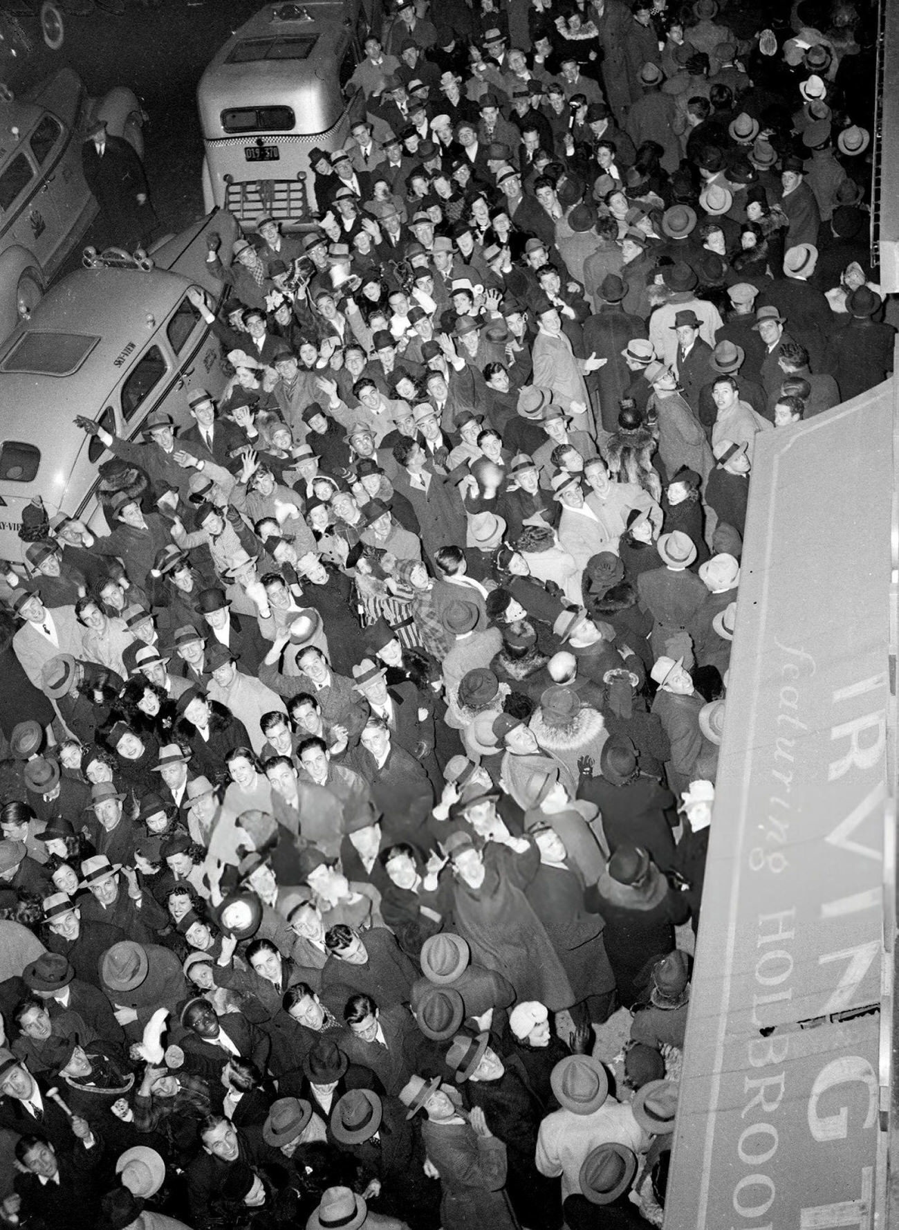 New Year's Eve in Times Square, New York City, 1930s.