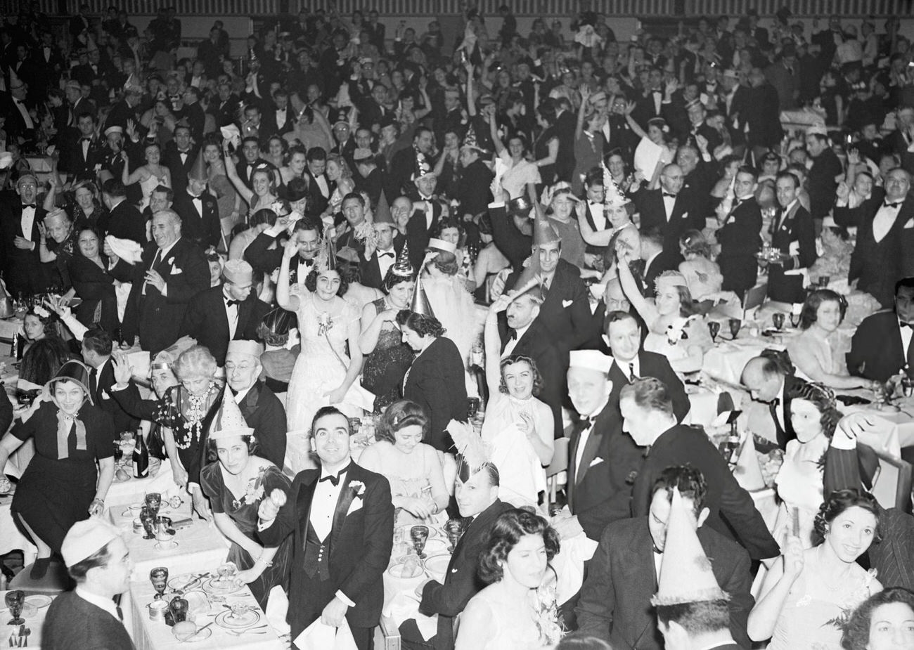 New Year's celebration at the French Casino, New York City, 1940.