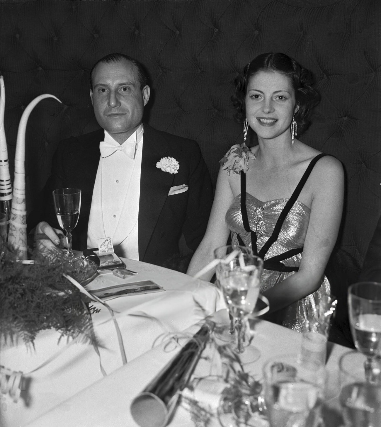 Fritz Mandl and Mrs. Sthiassiny at the Monte Carlo, New York City, 1940.