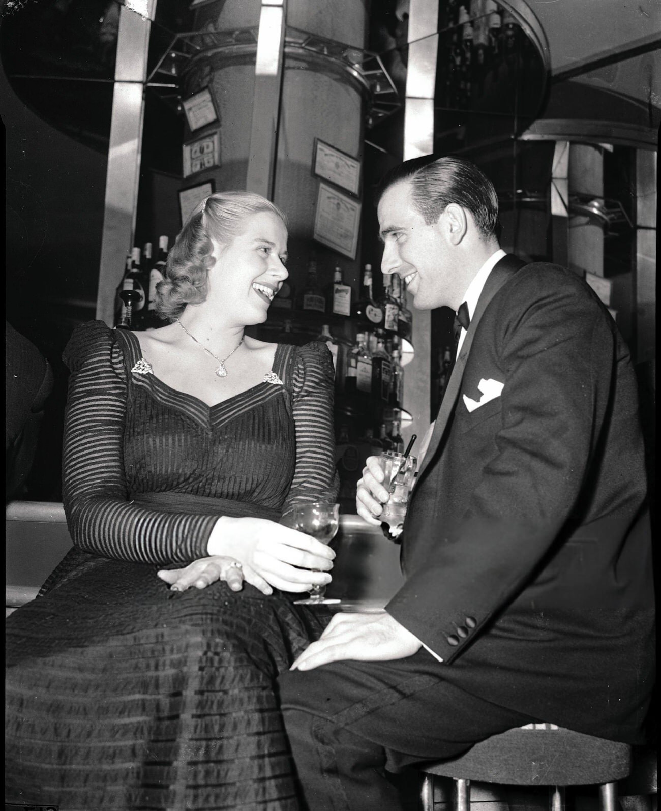 Lois Elliman and Edwin Burke at the Versailles, New York City, 1940.